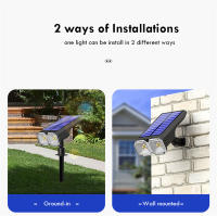 Foco Solar RGB para exteriores, 18 LED, impermeable, cambia de Color, Multicolor, camino, puerta, valla, USB, foco Solar para paisaje - details 10