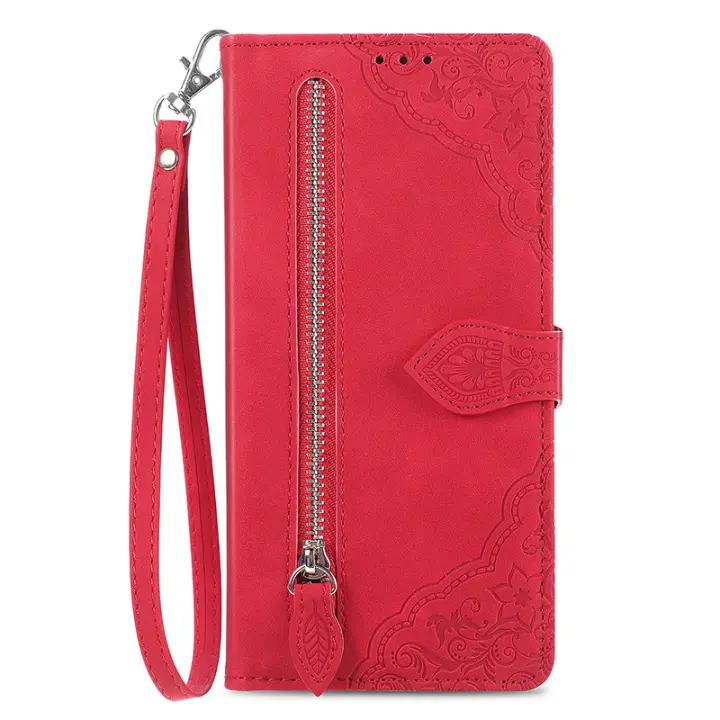 Funda de cuero con tapa y cremallera para Moto Edge 30 20 Fusion Neo Lite Ultra Plus S X30 S30 X40 Pro G Stylus ThinkPhone, funda trasera - 1