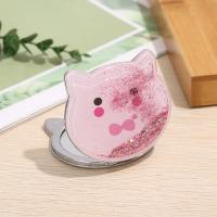 Espejo de maquillaje de doble cara de gato, espejo de mano portátil con lentejuelas de dibujos animados, regalo para niña, espejo de maquillaje de doble cara de bolsillo - details 7