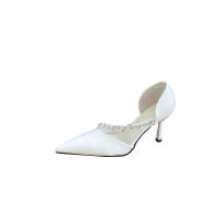 Tacones altos nuevo diseño de nicho temperamento pies no cansados ​​diamantes de imitación blanco stiletto zapatos de boda hueco sandalias - details 48