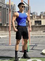 Chaleco elástico a rayas para hombre, camiseta sin mangas de gran tamaño con cuello redondo, camiseta sin mangas para gimnasio, deportes, fitness, correr, entrenamiento, culturismo - details 9