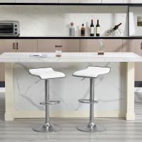 Taburetes Altos Cocina con Reposapiés Regulables en Altura Taburetes Giratorios 360 °   Asiento Tapizado - details 5