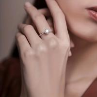 Anillo de Moissanita de Alta Calidad de Ley 925 Anillo de Compromiso de Plata para Mujer - details 5