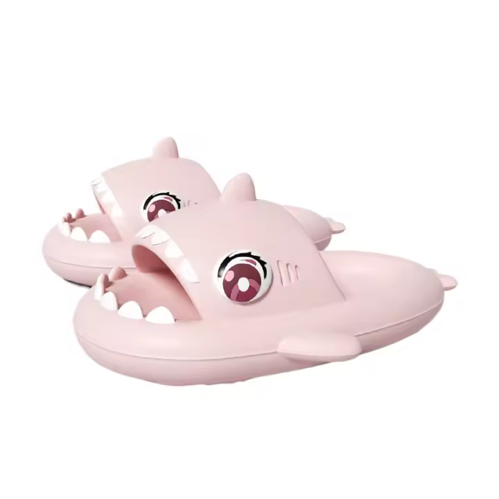 Zapatillas de tiburón de ojos grandes Pareja Adulto Hogar Zapatillas geniales - 1
