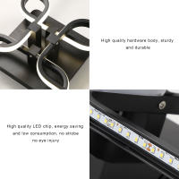 Plafón LED de Techo Cuadrado 45W GOECO, Aluminio Negro, Luz Neutra 4500K, Iluminación Interior Nórdica para Salón, Dormitorio, Comedor, 58*46*13 CM - details 3