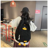 Dibujos animados estilo japonés ins lindo patito mochila femenina de pana informal mochila de campus estudiante universitario de secundaria. - details 10