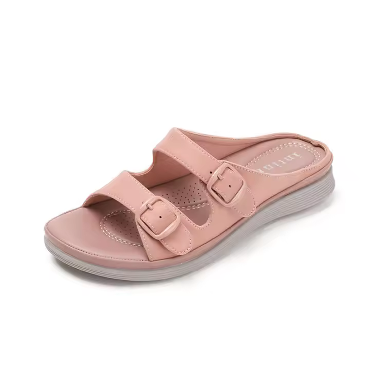 Sandalia 2025 nuevas zapatillas suaves para uso al aire libre de mujer, moda de verano, aumento de altura de suela gruesa, enfriamiento de playa - 1