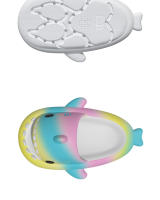 Arcoíris cambio gradual niños tiburón zapatillas geniales lindo de dibujos animados antideslizante sandalias de bebé - details 14