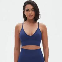 Top sin costuras Nylon de secado rápido Color sólido Adecuado para yoga y estiramientos Deportes profesionales - details 15