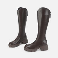 Nuevas Botas Altas De Punta Redonda Con Suela Gruesa Y Tacón Grueso Para Mujer, Botas Vaqueras Occidentales Para Mujer. - details 17