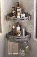El estante de champú del baño pegajoso, el estante de almacenamiento del estante de la ducha, no necesita perforar - details 1