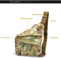 Bolsa de pecho para hombre, bolsa de almacenamiento táctica de camuflaje, billetera antirrobo para deportes al aire libre, bolsa para pistola de bicicleta, paquete informal para ciclismo - details 2