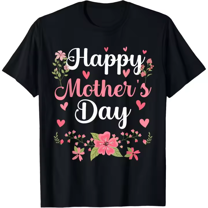 Feliz Día de la Madre mamá linda floral mujeres para mamá abuela camiseta hombres camiseta - 1