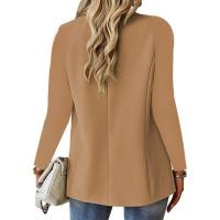 Moda Otoño Cárdigan Blazer de Manga Larga de Color Sólido para Mujeres - details 16