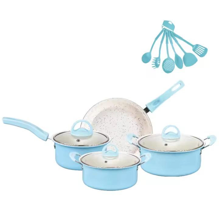 Juego de utensilios de cocina de 13 piezas, juego de ollas antiadherentes, sartenes de cocina, regalos para amigos y familiares - 1