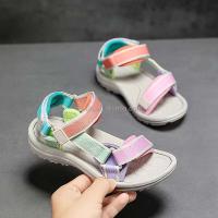 Nuevas sandalias para niños 30-38, zapatillas de playa de verano para el regreso a la escuela, zapatos bonitos de arcoíris para niños y niñas, precio bajo - details 2