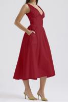 2025 nuevos modelos de primavera y verano, vestido de tirantes ajustado, vestido de temperamento con cuello en V estampado informal europeo y americano - details 27