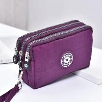 Bolsa de Teléfono Móvil de Estilo Corto para Mujer Bolso de Maquillaje de Moda con Cierre de Cremallera de Tres Capas - details 11