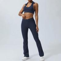 Conjunto de Yoga para Mujer Nuevo Traje Deportivo y Fitness con Sujetador de Cuello Colgante y Pantalones de Yoga Levantados 2 Piezas en Nylon para Primavera/Verano - details 5