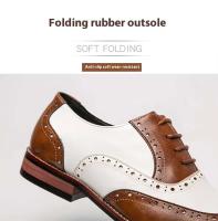 Vestido informal de cuero PU para hombre de alta calidad y zapatos formales Oxford de moda, estilo de oficina de negocios suave y cómodo - details 5