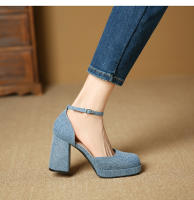 Zapatos de tacón grueso con una tira de moda de nuevo estilo - details 8