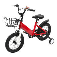Bicicleta para niños de 14 pulgadas, bici para niños de 3 a 5 años, con ruedas de entrenamiento, cesta ajustable en altura - details 2