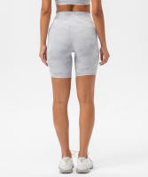 SHINBENE Pantalones Cortos de Deportista de Nylon Impresión Camo Cintura Alta Sin Costuras - details 13
