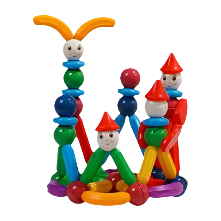 Juego de bloques de construcción magnéticos Montessori para niños y niñas, barra magnética de 101 piezas, juguetes educativos - 1