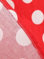 Vestido de Algodón con Estampado de Puntos Vintage Hepburn Cuello de Fleca Corto para Mujeres - details 7