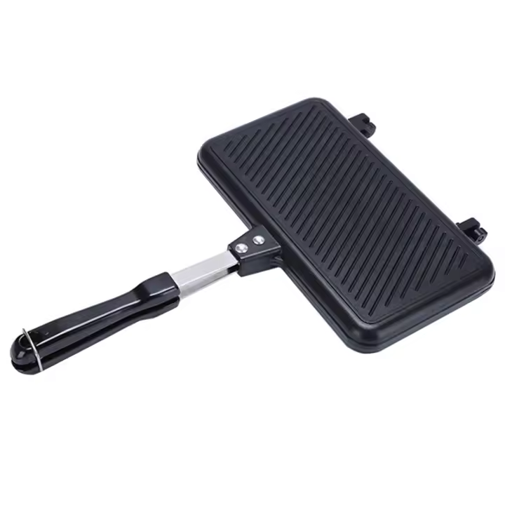 Sandwichera antiadherente de Gas, máquina de desayuno para tostadas, Pan, tortitas, horno de barbacoa, molde, parrilla, sartén - 1