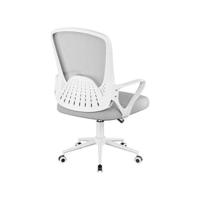 Silla Oficina Ergonómica con Soporte Lumbar, Silla de Escritorio de Respaldo con Reposacabezas y Altura Ajustables, Reposabrazos Abatible, Silla de Ordenador para Oficina en Casa, Gris - details 7
