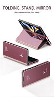 Funda con tapa inteligente para Samsung Galaxy Z Fold 6 Z Fold 5 Z Fold 3 4 5G, Funda de cuero con revestimiento de espejo, Funda de teléfono a prueba de golpes - details 1