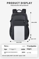 Mochila Mochila negra para hombre Bolsa para computadora portátil - details 1