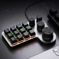 12 Keys 4 Knobs  Keypad RGB USB Wired/Bluetooth-Compatible  nical Keyboard Red Switch for Office Gaming - details 3