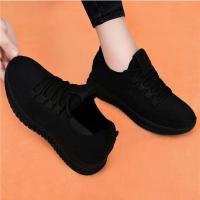 Zapatillas de plataforma antideslizantes transpirables para mujer, zapatos informales coreanos para correr, zapatillas negras - details 9