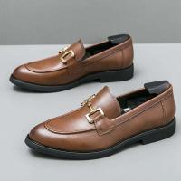 38-46 Zapatos de vestir de cuero genuino para hombre, hermosos y negros a la moda - details 0