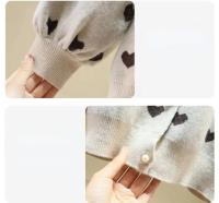 Chaqueta de Punto para Niñas Primavera Otoño Ajuste Suelto, Diseño Jacquard, Moda Infantil - details 2