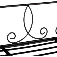 Estantería para Plantas, 3 Baldas, Plegable, Interior y Exterior, Metal, Vintage, 100 x 50 x 25 cm, Negro - details 7