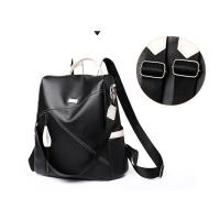 Mochila de Espalda de Cuero Suave con Cremallera Diseño de Parche Liner de Correa Arcuata - details 1