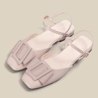 Sandalias de tacón grueso de las mujeres 2025 nuevo verano exterior desgaste de gama alta cabeza cuadrada antideslizante zapatos Mary Jane - details 1