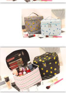 Bolso Portátil De Maquillaje Para Mujer Gran Capacidad Impermeable Organizador De Cosméticos Estuche De Almacenamiento Con Cierre De Cremallera Bolsa De Limpieza Y Belleza - details 8