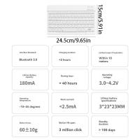 Teclado Bluetooth de 78 teclas, teclado inalámbrico ligero y recargable para portátil, teclado Universal cómodo para videojuegos y tableta - details 0