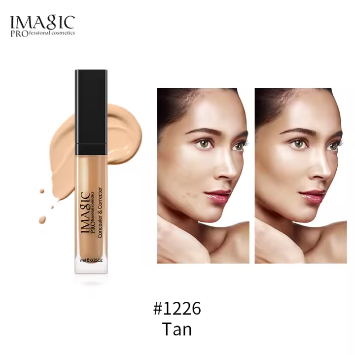 IMAGIC Corrector y base para ojos, traje de cobertura total de 6 colores para todo color de piel, corrector líquido para maquillaje de cara/ojos - 1