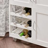 Cocina Estantería de Cocina Isla Ccocina con Barra Carrito de Servir Blanco 67 x 37 x 87cm FKW45-WN ES - details 4