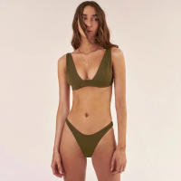 Conjunto de Bikini de Color Sólido de Alta Calidad Estilo Ajustado para Mujeres - details 14