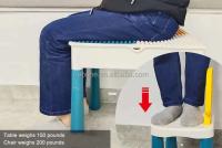 Juego de escritorio y silla para niños, mesa de actividades de plástico. - details 8