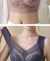 L-6L sujetador grande para mujer, Push Up de seda helada, Bralette superior sin costuras, sujetadores de encaje inalámbricos para verano, Top de talla grande, lencería, ropa interior 15019 - details 11