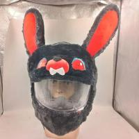 IMotorcycle-cubierta de casco de Motobike, gorros peludos, conejo, zorro, oso, cerdo - details 12