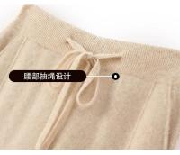 Pantalones de Cachemira para Mujer Otoño-Invierno Cintura Alta, Color Sólido, Estilo Casual, Ajuste Suelto, Pantalones de Punto para Exteriores - details 24