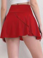 Faldas Deportivas De Un Solo Color Con Bolsillo, Faldas Activas De Golf, Running Y Tenis, Ropa Deportiva Para Mujer - details 16